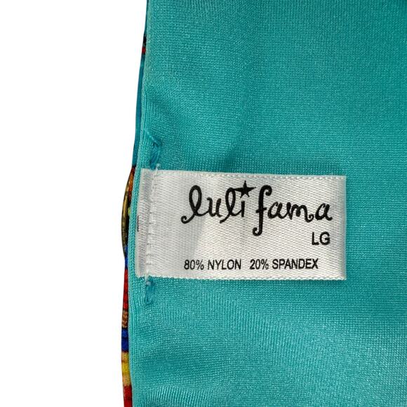 Luli Fama Wild And Free Bikini Set Size L Fringe Bottoms Cheeky Push Up Halter - Picture 6 of 10